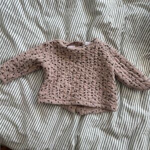Zara baby Brown Quilted Sweatshirt